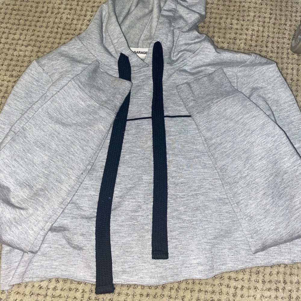 GARAGE cropped hoodie sweatshirt Size S